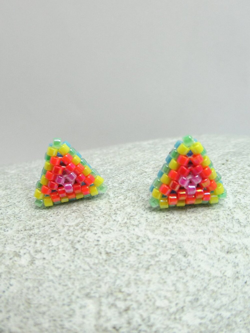 Peyote Triangle earrings